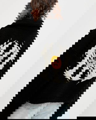 Barrow hanorac fleece culoarea negru, cu imprimeu, F5BWWOJK102