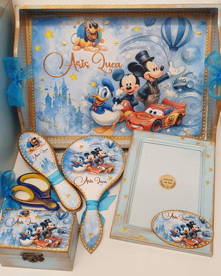 Set personalizat pentru taierea motului / 1 an, Mickey, Cars, Disney