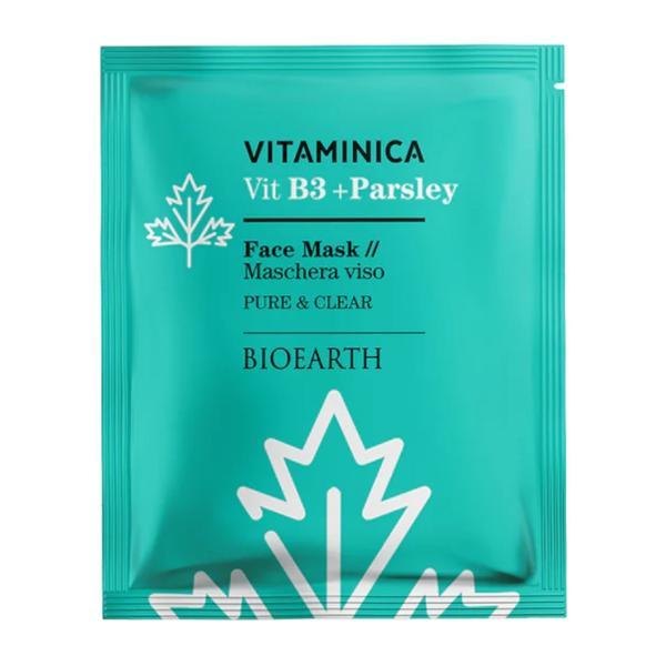 Masca servetel cu niacinamida si patrunjel - Vitaminica Bioearth, 15 ml