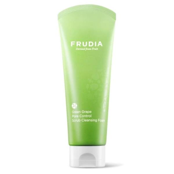 Scrub Exfoliant pentru Controlul Porilor cu Struguri Verzi - Frudia Green Grape Pore Control Scrub Cleansing Foam, 145 ml