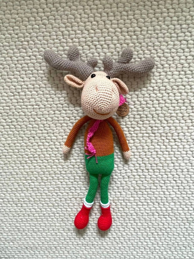 Amigurumi, ren, Rudolf, jucarie crosetata