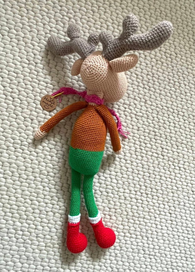 Amigurumi, ren, Rudolf, jucarie crosetata