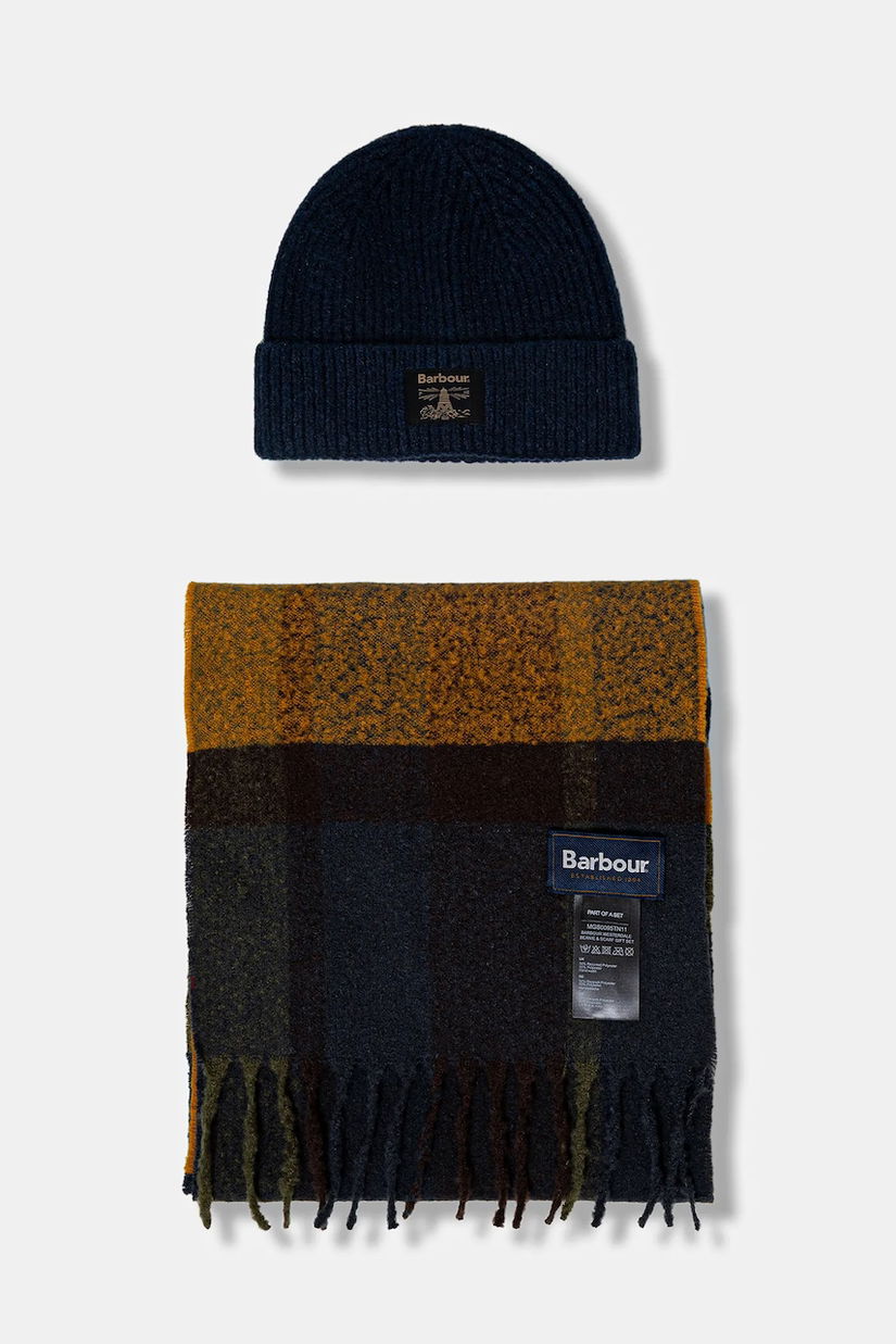 Barbour palarie si esarfa culoarea verde, MGS0095