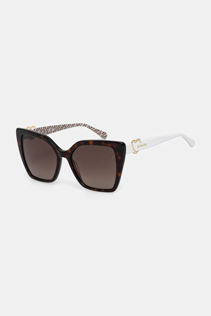Love Moschino ochelari de soare culoarea alb
