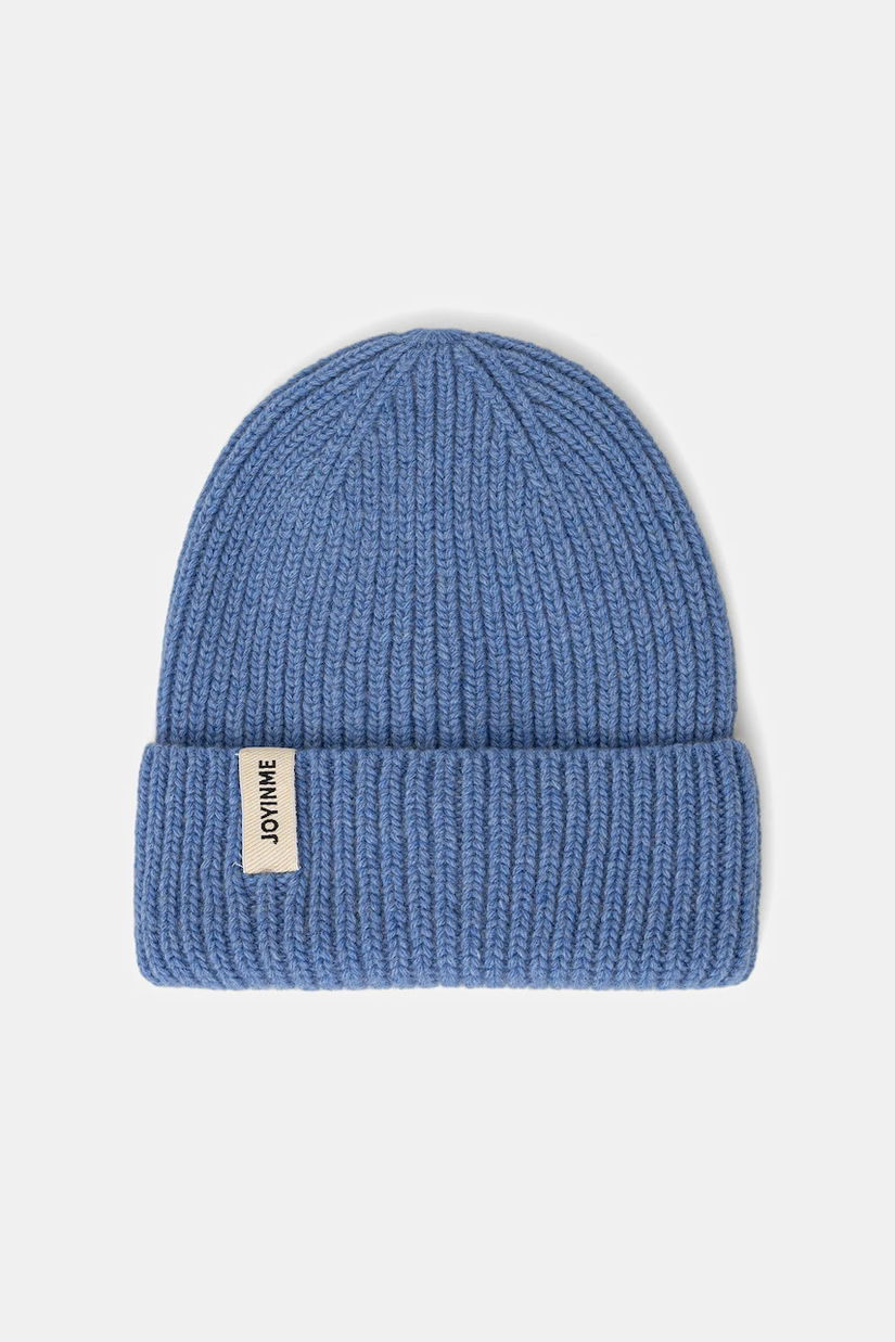 JOYINME căciulă de lână Warm Thoughts culoarea bleumarin, de lână, din tricot gros, Warm Thoughts