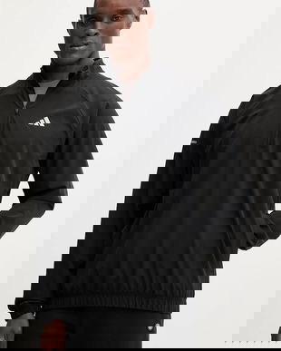 adidas Performance hanorac de antrenament Training Essentials culoarea negru, cu imprimeu, JM5440