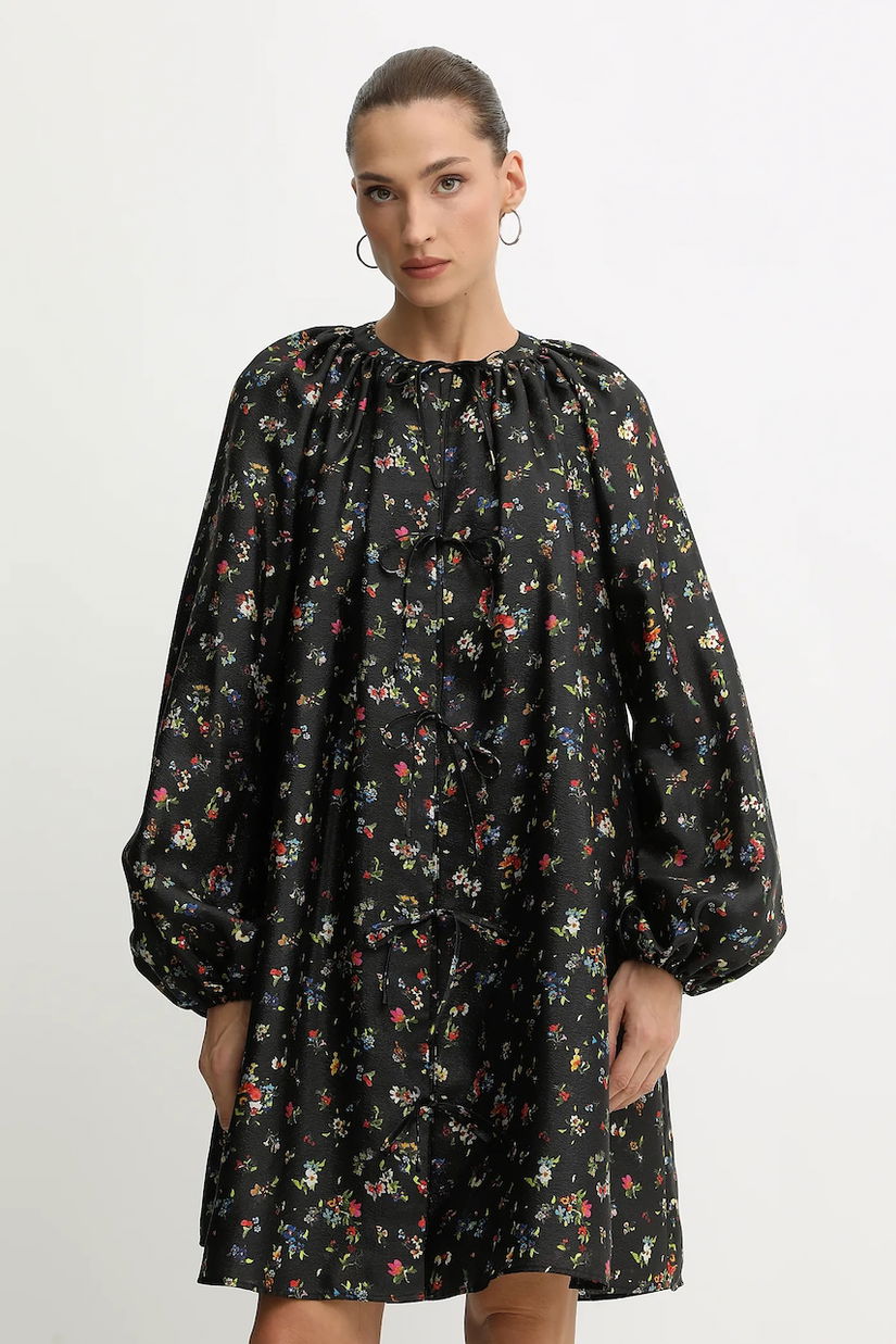 Stine Goya rochie culoarea negru, mini, evazati, SG-AW25-D150-2067