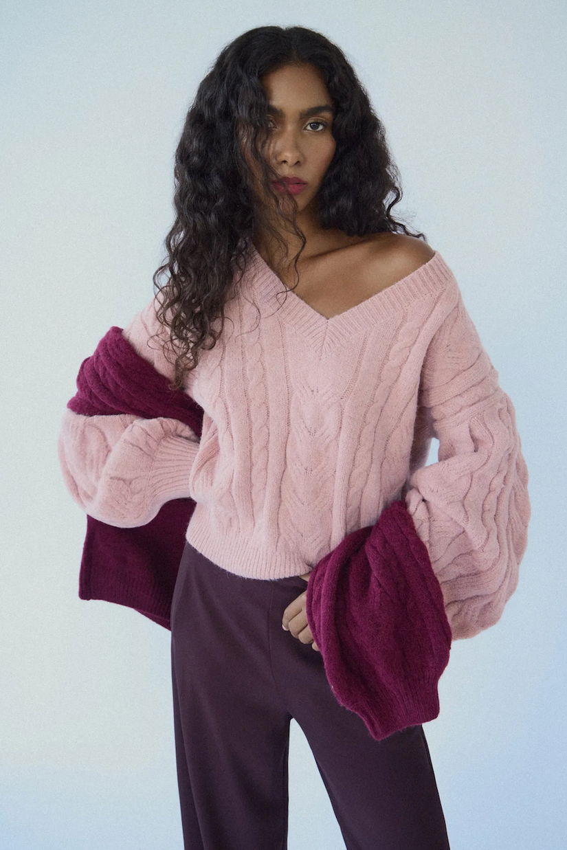 Answear.LAB pulover de lana culoarea roz, călduros