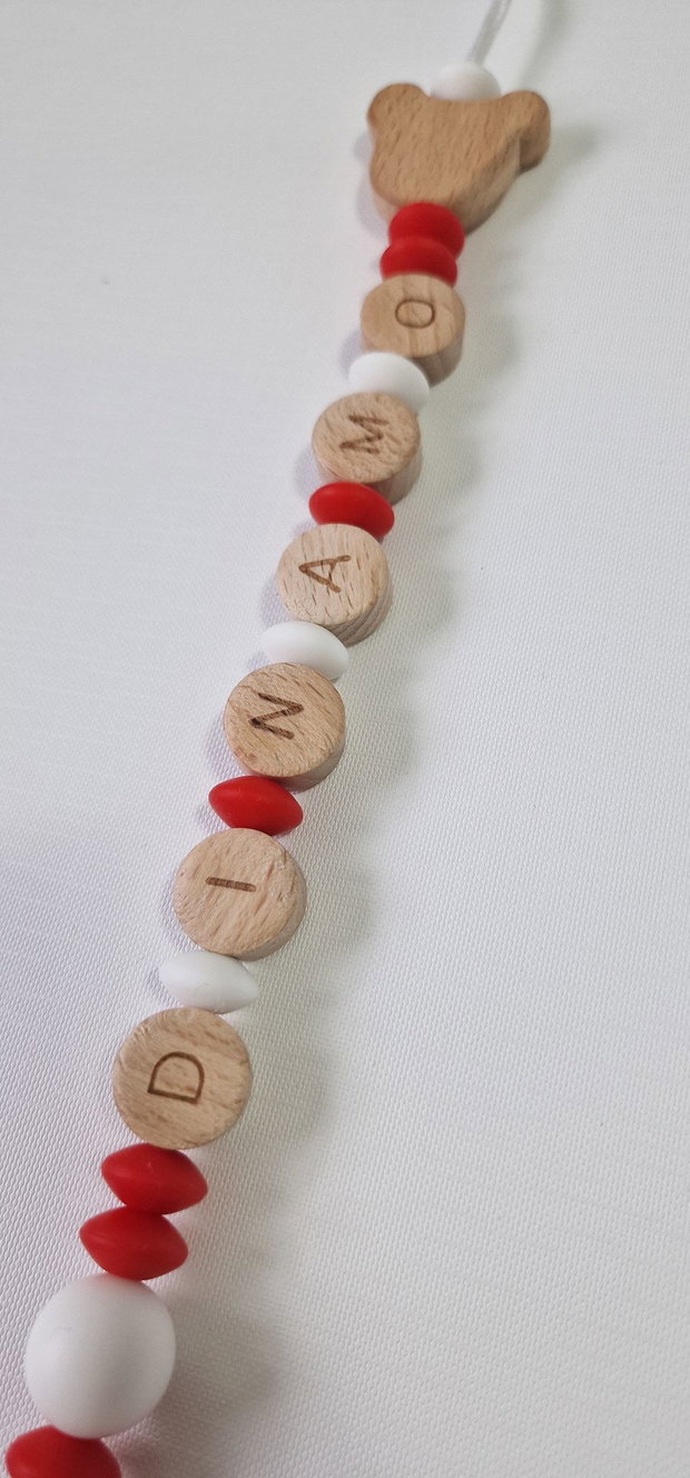 Lanț suzetă handmade ChupeteLuv, silicon alimentar, personalizat, bebeluși 0+