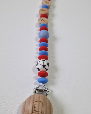 Lanț suzetă handmade  ChupeteLuv, silicon alimentar, personalizat, bebeluși 0+