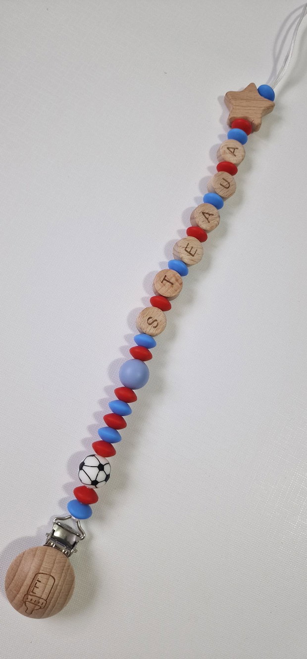 Lanț suzetă handmade ChupeteLuv, silicon alimentar, personalizat, bebeluși 0+
