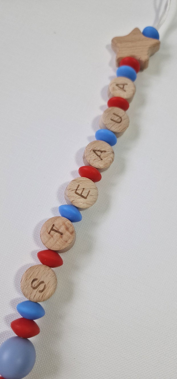 Lanț suzetă handmade ChupeteLuv, silicon alimentar, personalizat, bebeluși 0+