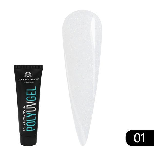 Polygel cu strălucire Global Fashion 30 g 01