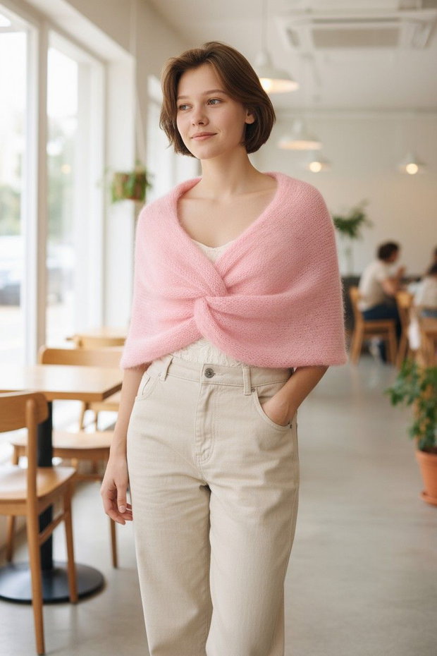 Șal elegant mohair rafinament și finețe pentru momente deosebite