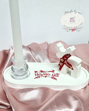 Decoratiune ceramica Craciun cu ren