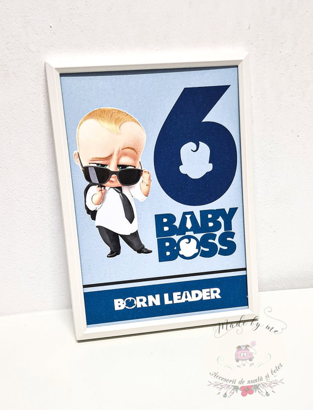 Numar de masa cu rama Baby Boss