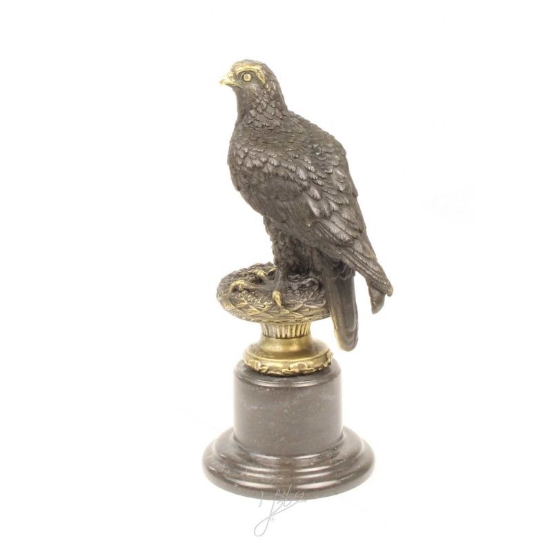 Vultur- statueta din bronz pe soclu din marmura