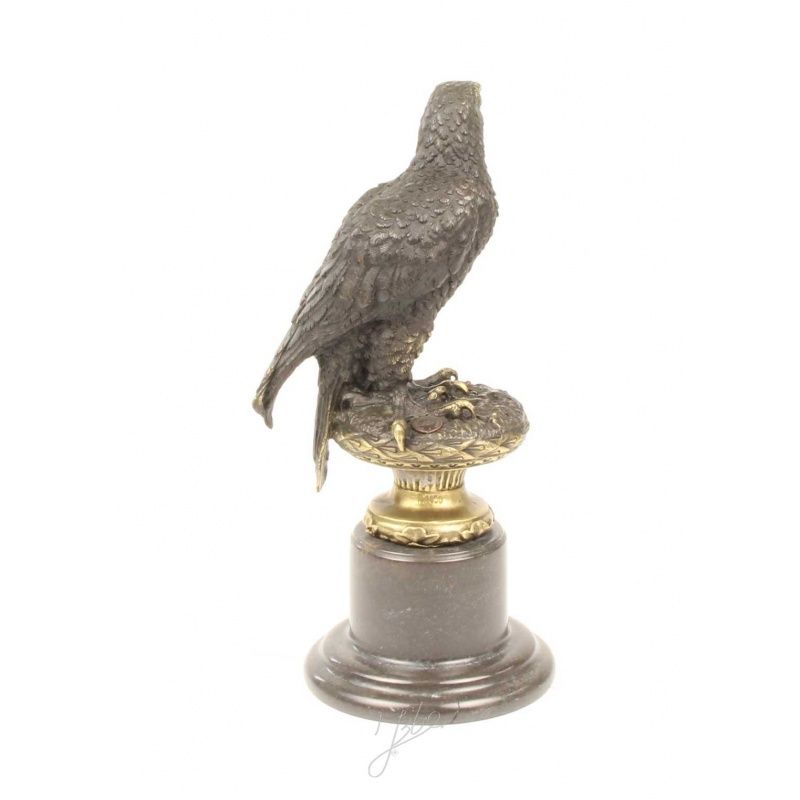 Vultur- statueta din bronz pe soclu din marmura