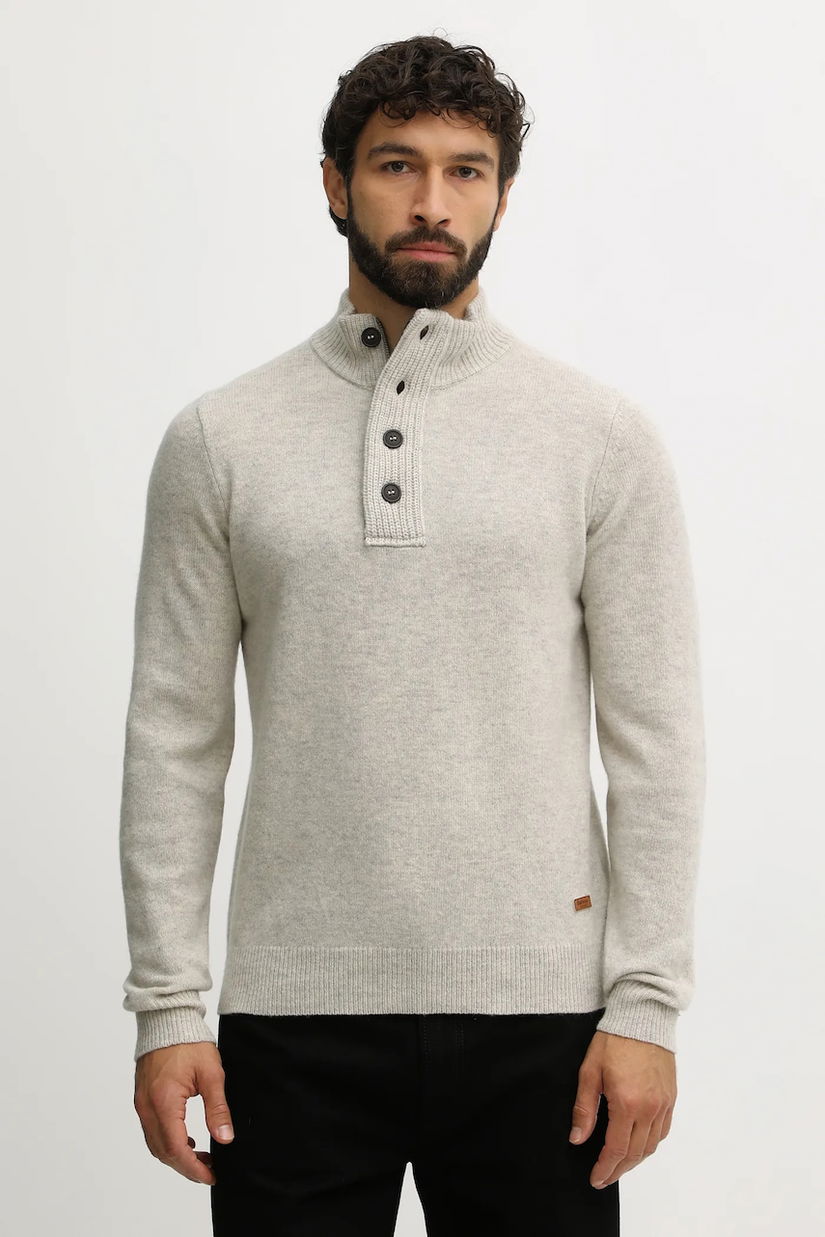 Barbour pulover de lână culoarea bej, cu turtleneck, MKN0585
