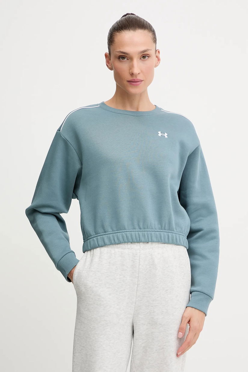 Under Armour bluză Rival culoarea verde, melanj, 6007035