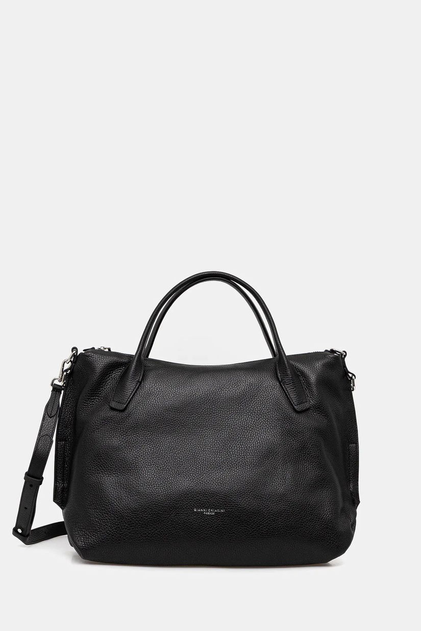 Gianni Chiarini geantă de mână din piele întoarsă CINDY culoarea negru, BS.11700.CM