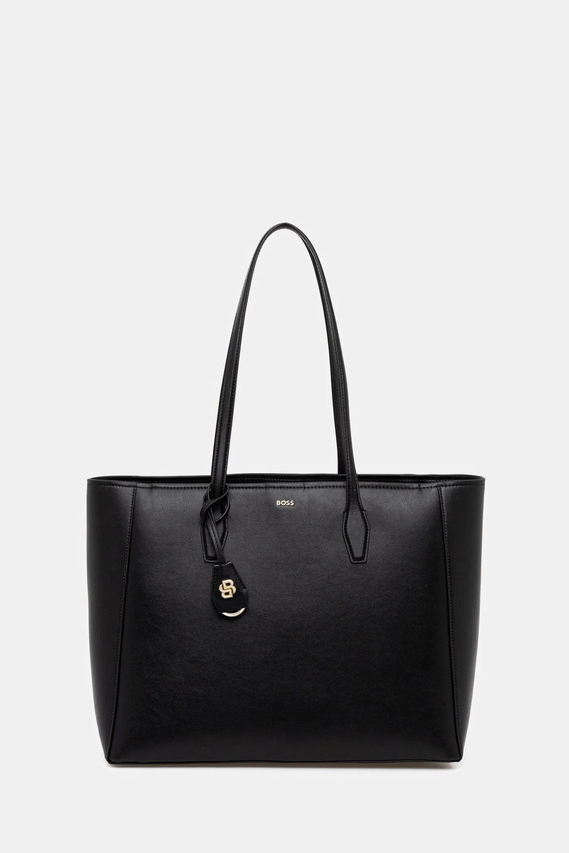 BOSS poșetă de piele culoarea negru, 50547750