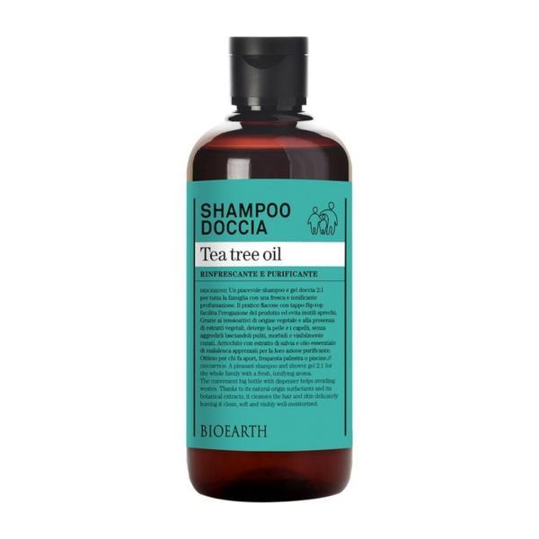 Sampon &amp; gel de dus cu arbore de ceai, - Bioearth, 500 ml