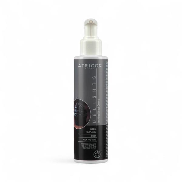 Vopsea Pigment Profesională Atricos Inviting Direct Color Delights - Dark Cupcake Nuanță Negru, 150 ml