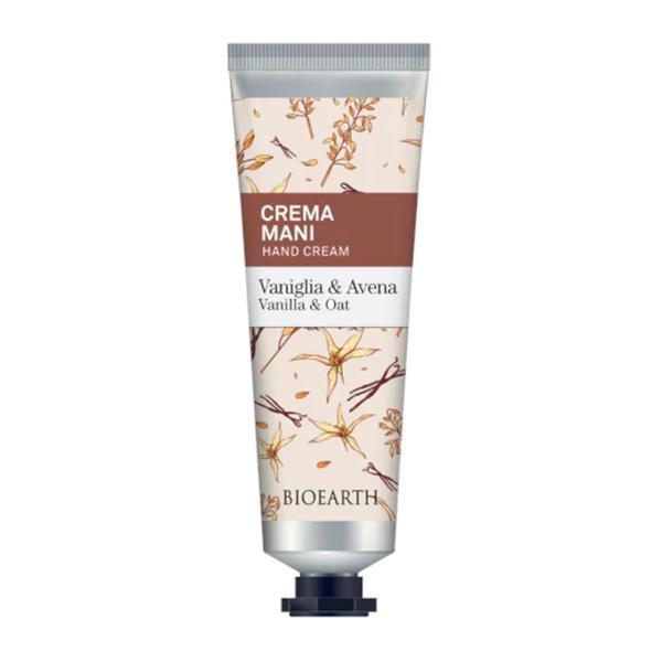 Crema de maini cu glicerina, vanilie si ovaz, pentru maini crapate - Bioearth Family, 30 ml