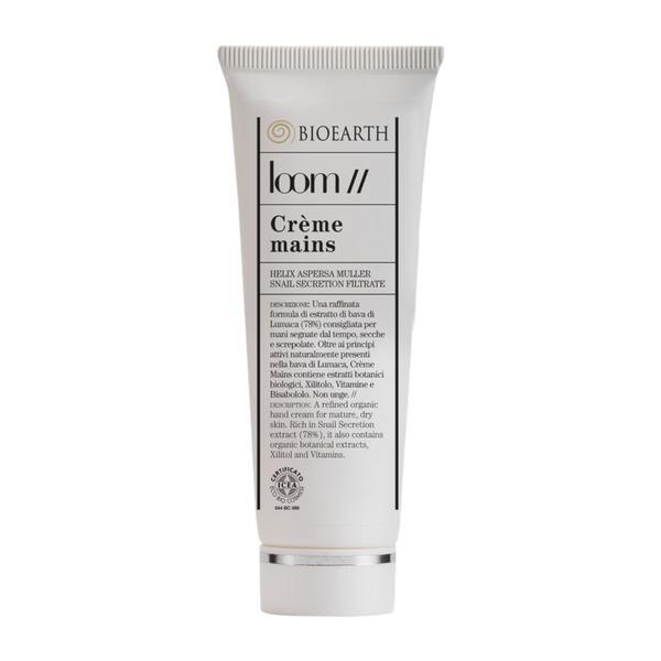 Crema de maini cu melc bio cu proprietati antirid Loom Bioearth, 50 ml