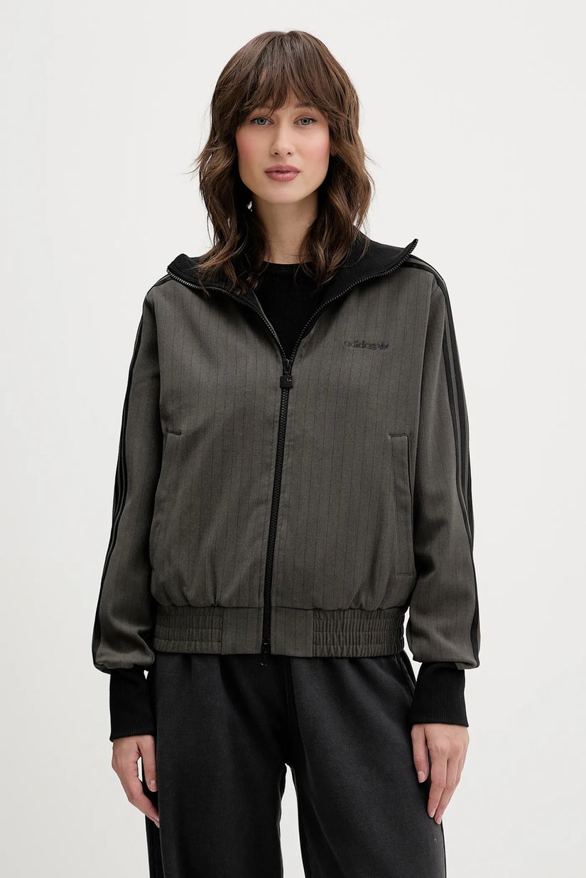 adidas Originals bluză Tailored Tt culoarea gri, cu imprimeu, JY3523
