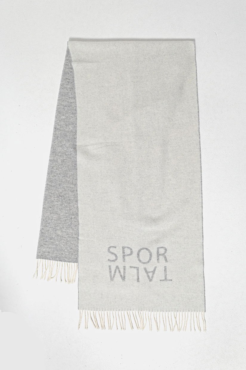 Sportalm eșarfă cu lână Yamala culoarea bej, cu imprimeu, 950119