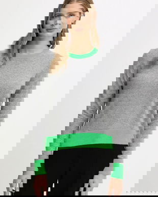 FROM FUTURE pulover de cașmir culoarea gri, light, WPR00311