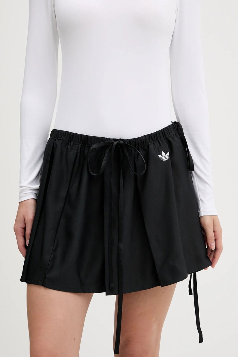 adidas Originals fustă Ribbon Skirt culoarea negru, mini, evazați, JX2554