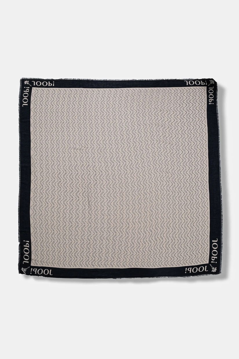 Joop! eșarfă culoarea bleumarin, cu imprimeu, 30048377