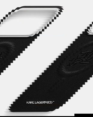 Karl Lagerfeld husă pentru telefon iPhone 17 Pro Max culoarea negru, KLHMP17XPGFKLRDK