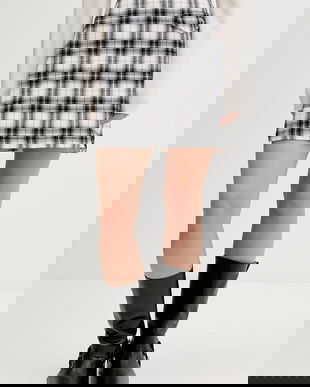 Tommy Jeans fustă din bumbac culoarea negru, mini, drept, DW0DW21461