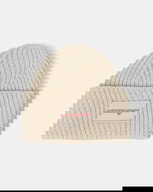 Tommy Jeans pălărie din amestec de lână culoarea bej, AW0AW17984