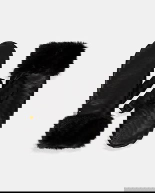 Barbour mănuși de piele culoarea negru, LGL0150