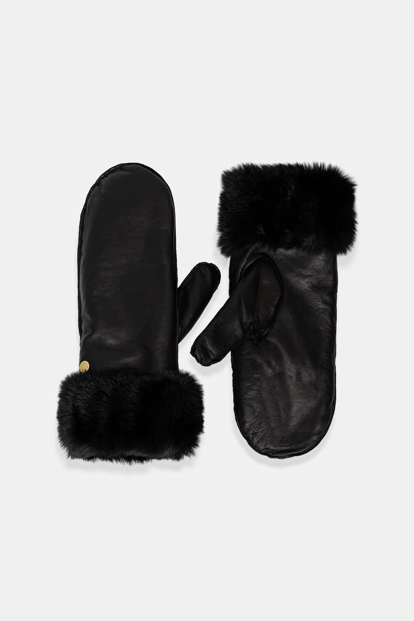 Barbour mănuși de piele culoarea negru, LGL0150