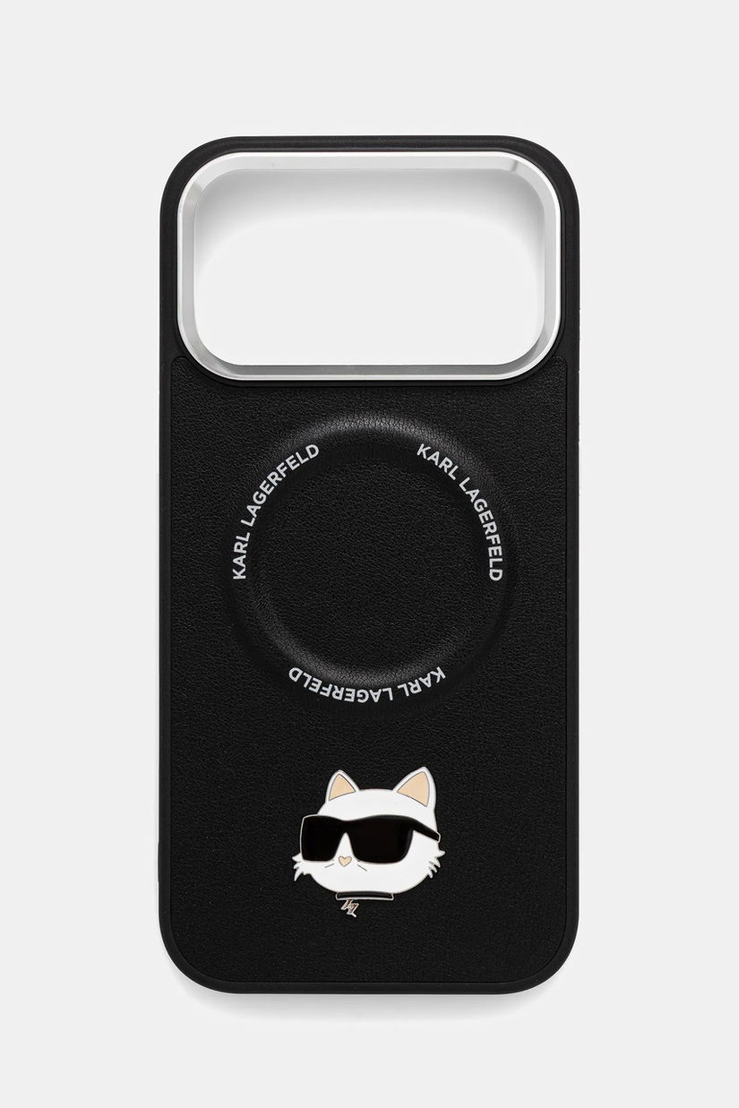 Karl Lagerfeld husă pentru telefon iPhone 17 Pro Max culoarea negru, KLHMP17XPSMLRCHK