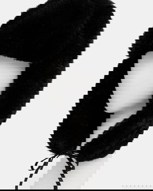 Kangol căciulă FAUX FUR TRAPPER culoarea negru, K4301ST.BK001