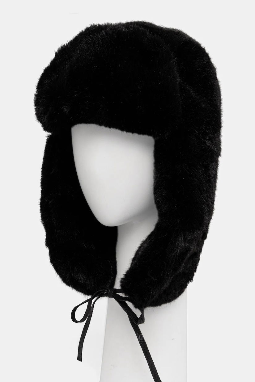 Kangol căciulă FAUX FUR TRAPPER culoarea negru, K4301ST.BK001