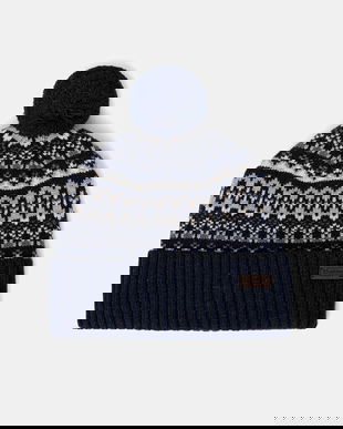 Barbour căciulă din amestec de lână culoarea bleumarin, MHA0907