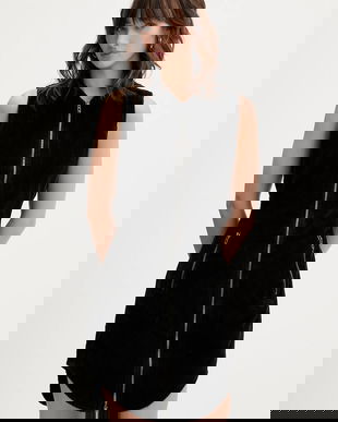 Diesel rochie din velur D-ENEA culoarea maro, mini, mulată, A18585.0WFCI