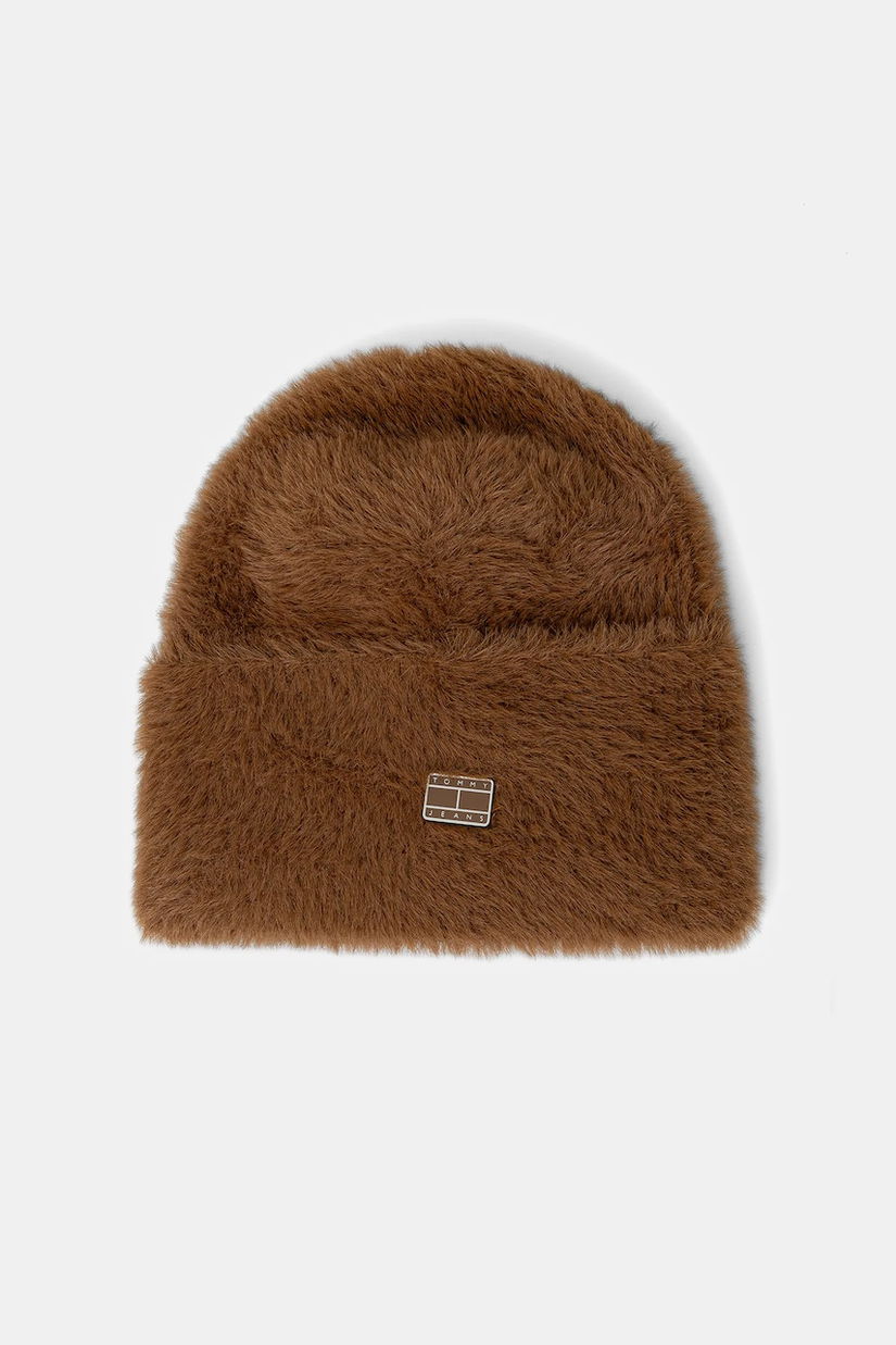 Tommy Jeans căciulă culoarea maro, AW0AW17900