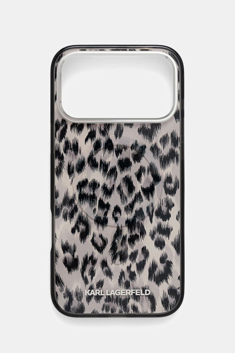 Karl Lagerfeld husă pentru telefon iPhone 17 Pro Max culoarea maro, KLHMP17XHDLEOICW