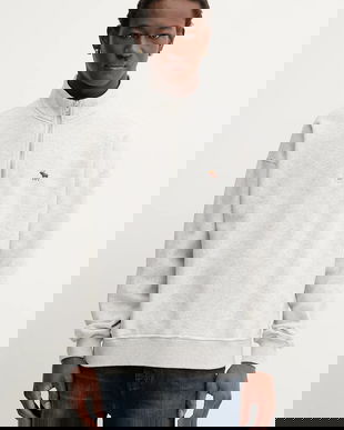 Abercrombie & Fitch bluză culoarea gri, melanj, KI122-5541-112