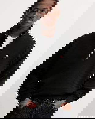 Abercrombie & Fitch bluză culoarea negru, uni, KI122-5541-900