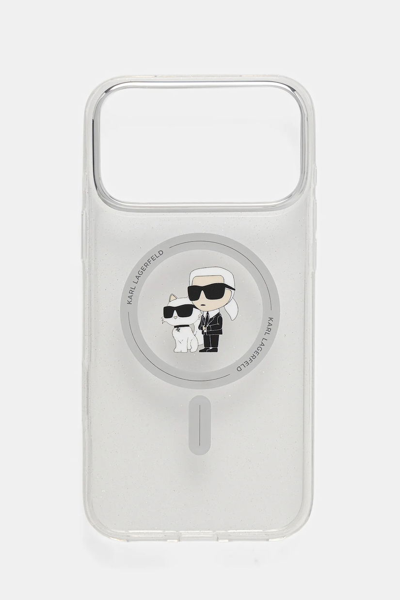 Karl Lagerfeld husă pentru telefon iPhone 17 Pro Max culoarea argintiu, KLHMP17XHGKCNOT